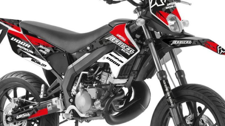 Dekor Radical Racing V1 Derbi Senda Bj 11 17 Rot Schwarz Weiß